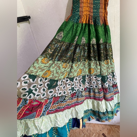 Vibrant Patchwork Maxi Dress - Picture 3 of 6